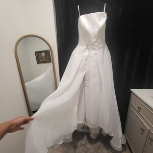 Amazon Bridal Satin White Gown